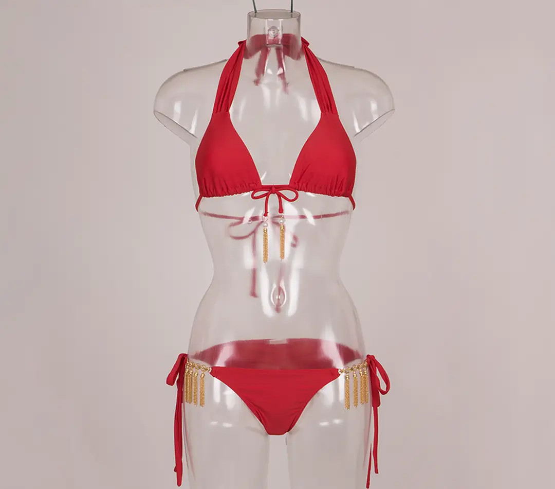 Bikini Top Bottom Symmetrical Neck Joint,