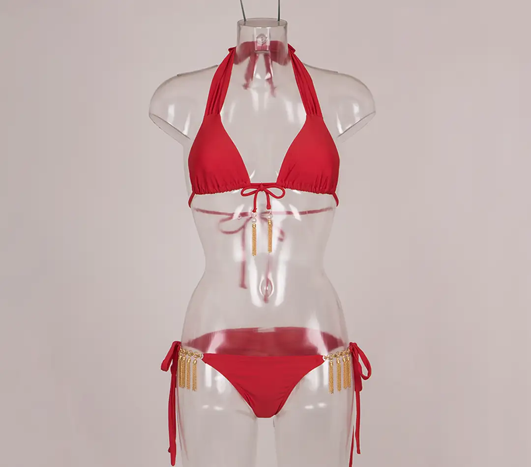 Bikini Top Bottom Symmetrical Neck Joint,